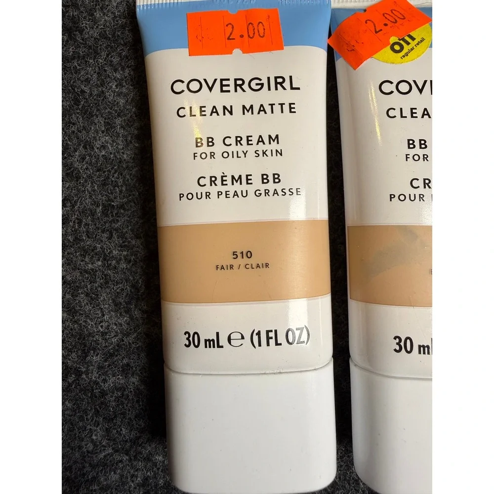 3 pc Covergirl Clean Matte BB Cream for Oily Skin 510 Fair/Clair 1FL OZ
